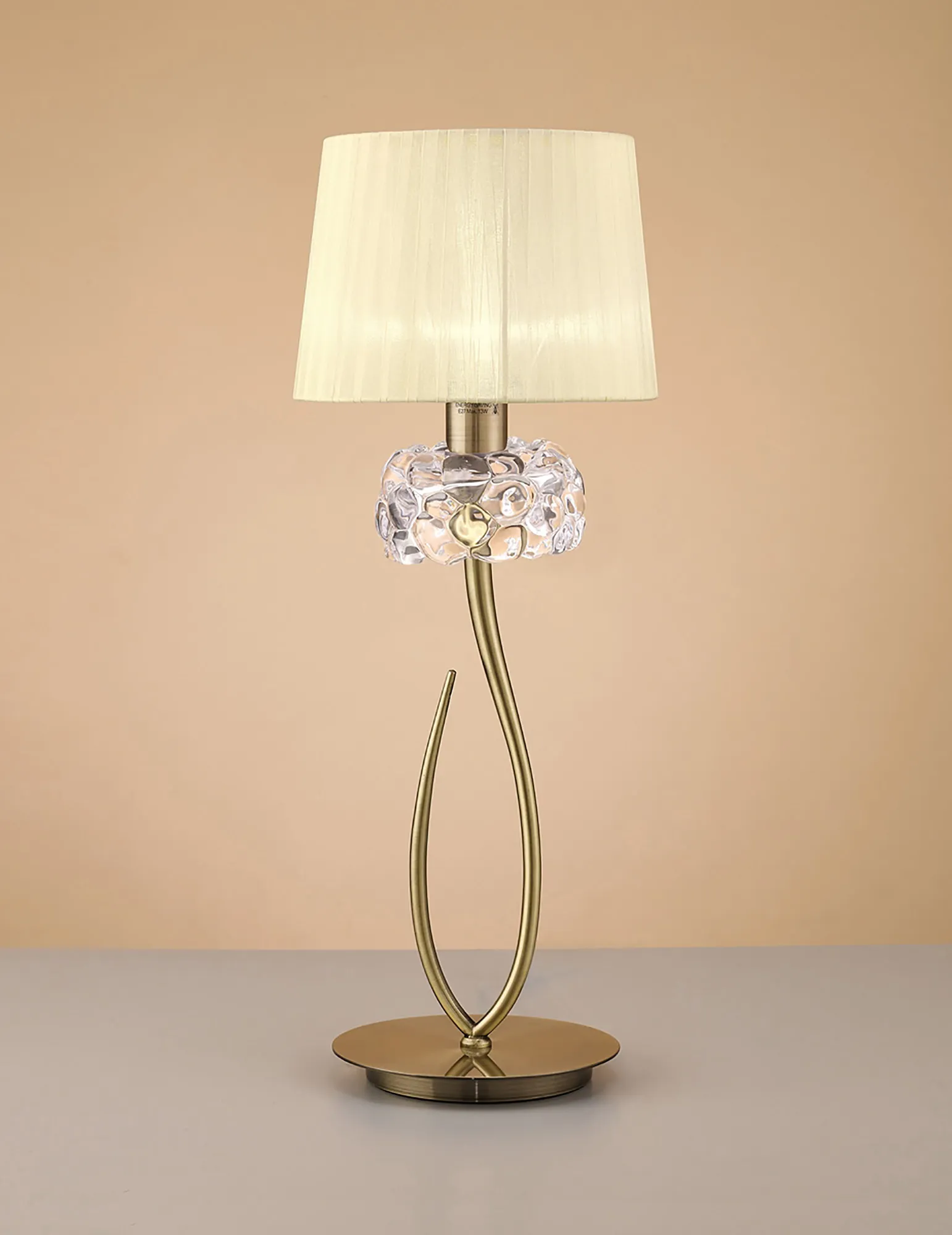 Loewe Antique Brass-Cream Table Lamps Mantra Shaded Table Lamps